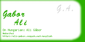 gabor ali business card