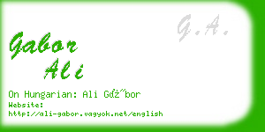 gabor ali business card
